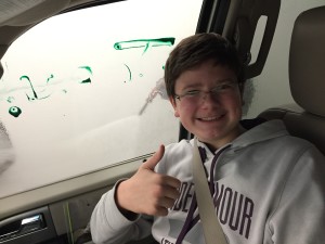 Our final stop on his birthday was the car wash to remove the paint. Until next year.